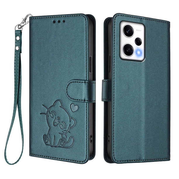 Funda Billetera Magnética para Xiaomi POCO X5 PRO, Verde Oscuro