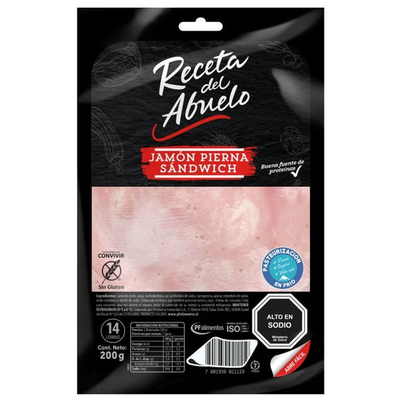Jamón Pierna Sandwich Tradicional, 200 gr