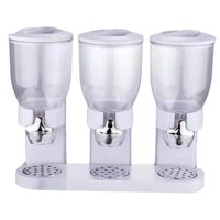 Total Click - Maquina Dispensadora Triple Cereales Contenedores Hermeticos