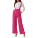 thumbnail image 2 of INSPIRE CHIC Mono para Mujer con Tirantes Ajustables, Pantalones de Pierna Ancha, Peto Enterizo L Rosa Fucsia, 2 of 6