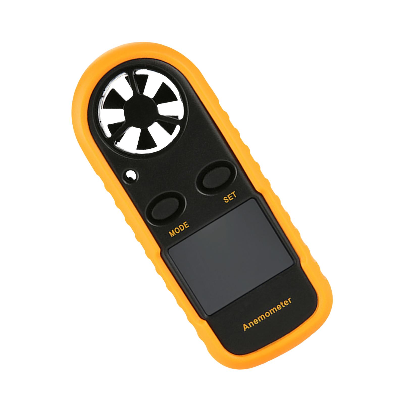 Ioensy - Anemómetro Digital Medidor De Velocidad Del Aire De Mano Medidor De Velocidad Del Viento Volador Panel Negro 4X10,5 Cm