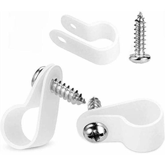 Clips de montaje LOKMAN, 100 unidades, 1/4", estilo P, con tornillos