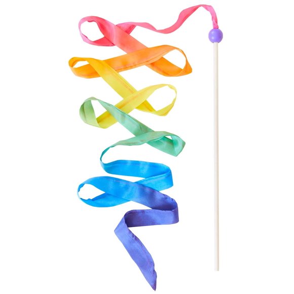 Varita serpentina Sarah's Silks Rainbow de 2,4 m de largo para niños de más de 3 años