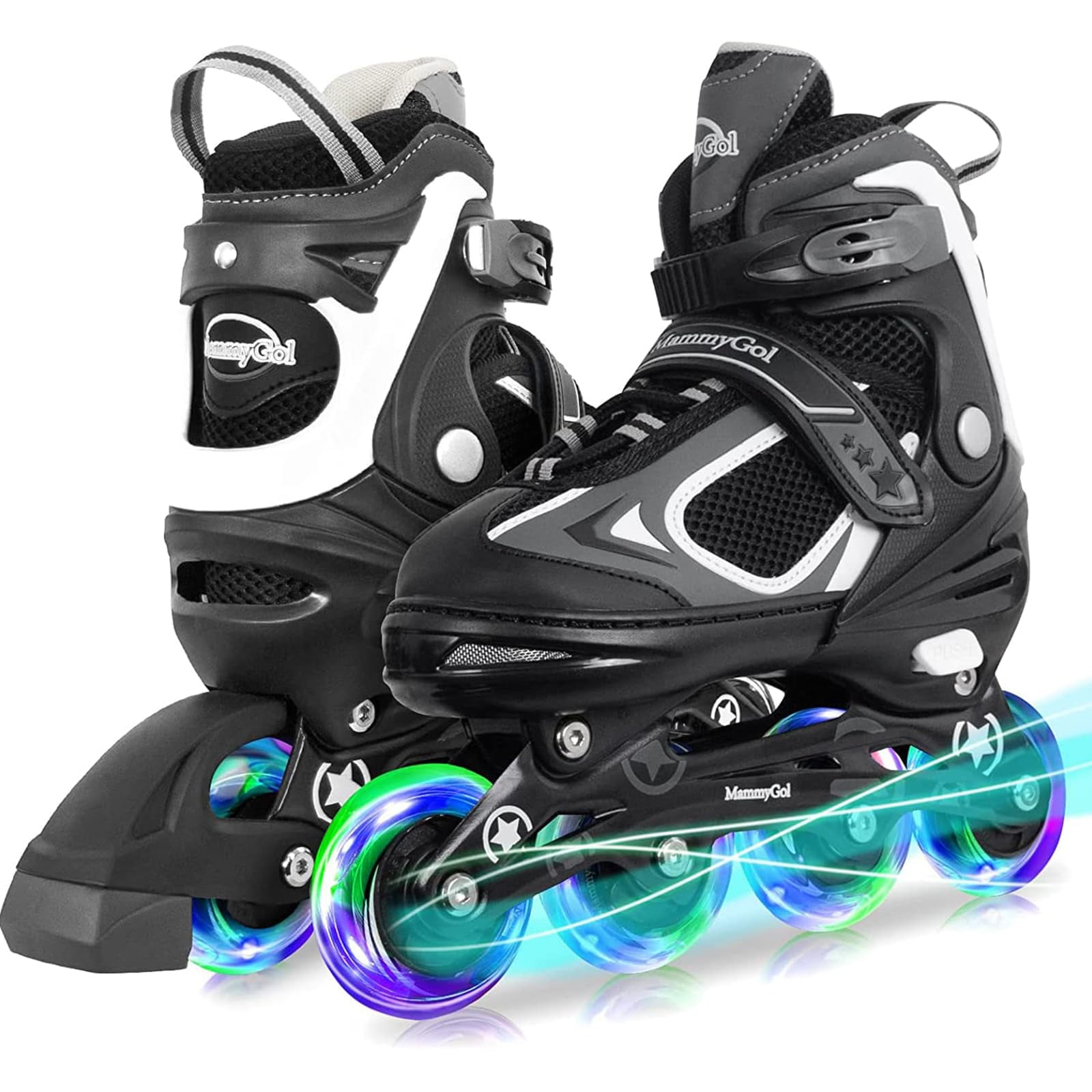 Patines En Línea Mammygol Ajustables Para Niños Con Ruedas Iluminadas