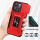 thumbnail image 3 of Funda Armada para iPhone 15 Pro Max con Tapa Deslizante y Soporte Magnético Giratorio Rojo, 3 of 5