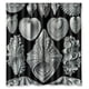 thumbnail image 1 of Cortina de ducha vintage Haeckel con diseño de conchas marinas y ganchos, tamaño 66 x 72 pulgadas, 1 of 3