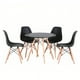 thumbnail image 1 of Comedor Mesa Eames Redonda Negra 80cm + 4 Sillas Eames Negra, 1 of 8