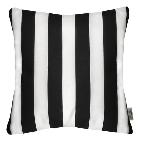 Funda Cojín Decorativo Diseño Rayas Blanco y Negro 50x50