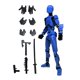 thumbnail image 1 of Figura De Acción Masculina Móvil Multiarticulada Impresa En 3D Para Juegos De Rol De Colección Azul Y Negro, 1 of 3