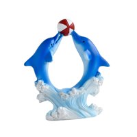 Magideal - Estatua De Delfín, Escultura De Animal Marino, Decoración Del Hogar De Escritorio, Colección De Adornos Para Pasteles, Figura De Resina Para Oficina Y Estilo B