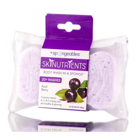 Esponja de gel de baño Spongeables Skin Nutrients Acai Berry