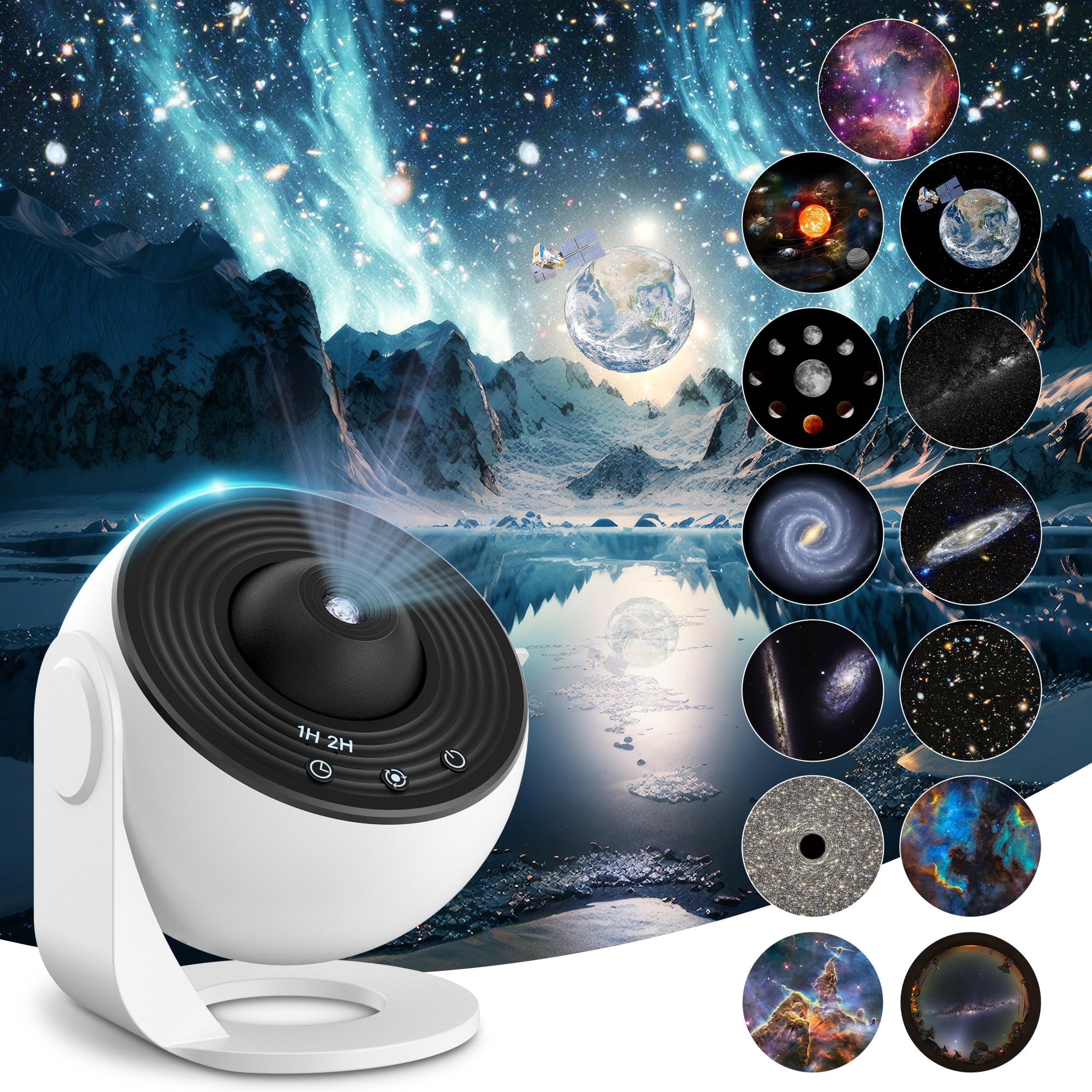Galaxy Projector Fussion Planetarium Para Dormitorio Con 13 Películas