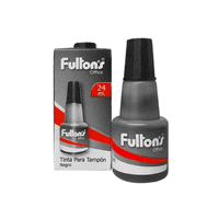 Fultons - Tinta Negra Para Tampón Huellero Y Timbres