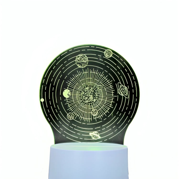 Genérico - Lámpara Led Rgb Visualización 3d Sistema Solar