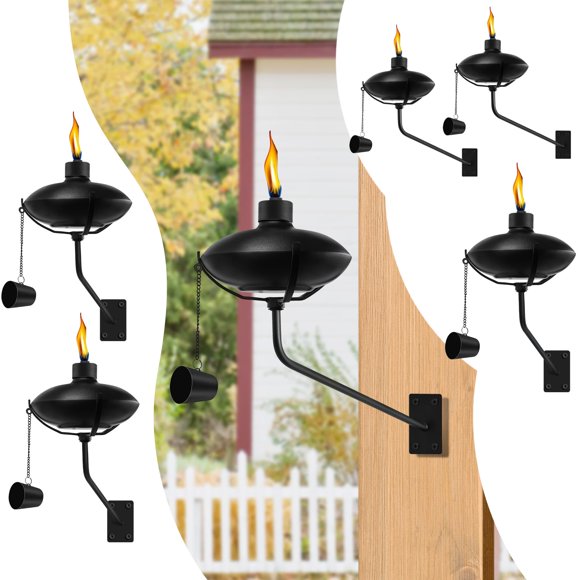 Antorchas de pared para exteriores FAN, paquete de 6, 532 ml, metal