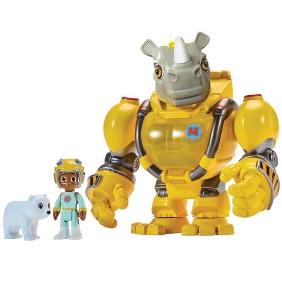 Robot de juguete Team MekBots Rhino Mek con Kawhi y oso polar