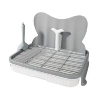 Ioensy - Bandeja De Entrenamiento Para Ir Al Baño Para Perros Pequeños Y Medianos, Color Gris