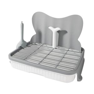 Ioensy - Bandeja De Entrenamiento Para Ir Al Baño Para Perros Pequeños Y Medianos, Color Gris