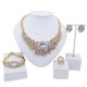 thumbnail image 4 of 4 Pzas Conjuntos de Joyería para Mujer para Boda Collar de Cristal Brillante Pulsera Aretes Conjuntos de Anillos Compromiso Conjuntos de Joyería de Boda para Novia Dama de Honor, 4 of 8