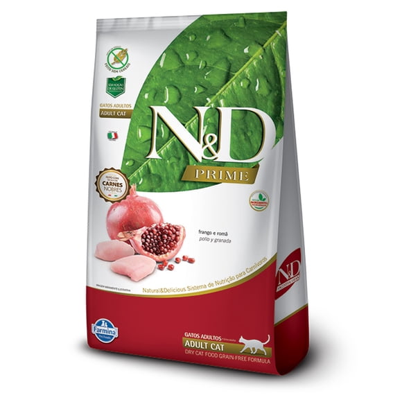 Alimento N&D Prime Pollo y Granada Gato Adulto 1.5Kg