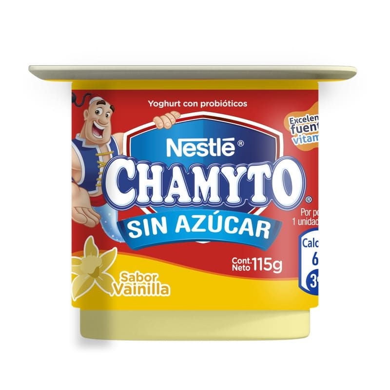 Yoghurt Batido Con Probiótico Sin Azúcar Sabor Vainilla Pote 115 g Chamyto