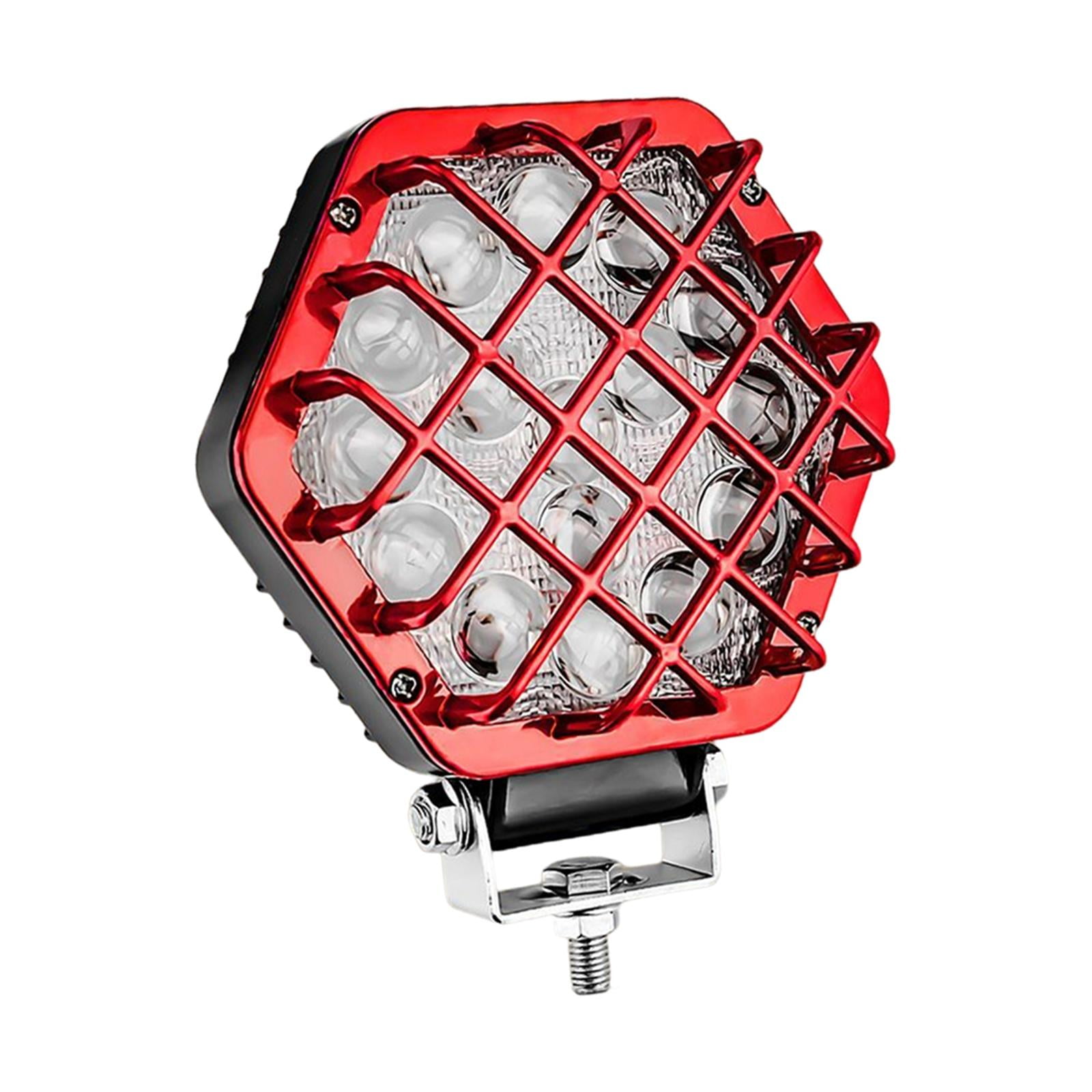 Ioensy - 5 Pulgadas 48w Led Light 4800lm Spot Light Pod Lámparas De Conducción Luz De Trabajo Roja