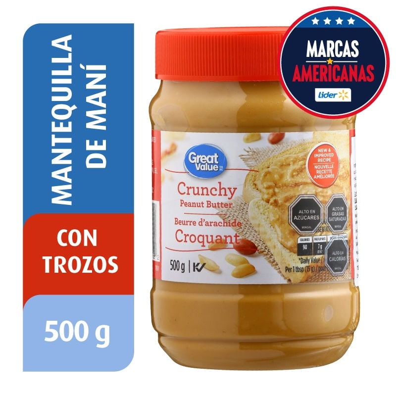 Mantequilla Maní Crunch 500 ml Great Value