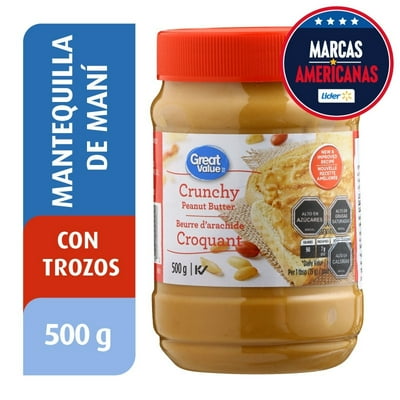 Mantequilla Maní Crunch 500 Ml Great Value