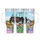 thumbnail image 1 of Dee y Amigos en Oz Vaso aislado de acero inoxidable con asa, diseño temático, regalo para familia, amigos y fans; incluye pajita y encaja en el portavasos estándar, 40 oz, 1 of 6