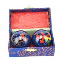 Ioensy - Bolas Baoding Portátiles Con Caja De Almacenamiento Duraderas Para Niños Padres Mayores Azul