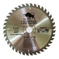 Metalfer - Disco Sierra Circular 7 1/4 Pulgada 40 Dientes Corte Madera Plateado