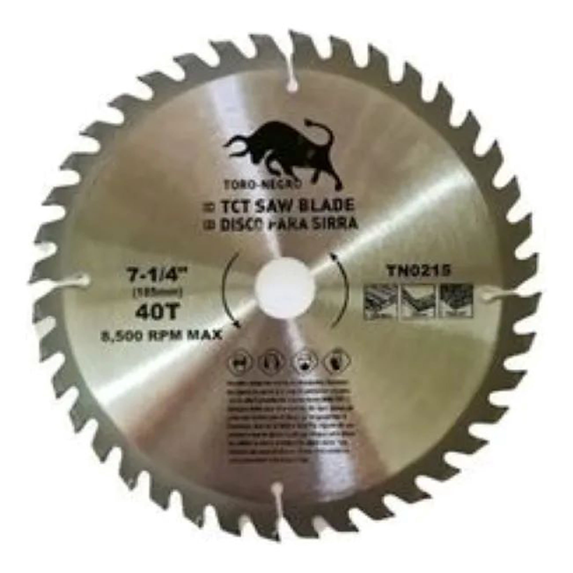 Metalfer - Disco Sierra Circular 7 1/4 Pulgada 40 Dientes Corte Madera Plateado