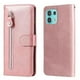 thumbnail image 1 of Funda con Cremallera para Motorola Edge 20 Lite, Carcasa Cartera de Cuero PU con Soporte y Tarjetero, 1 of 6