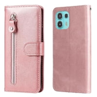 Gangxun - Funda Con Cremallera Para Motorola Edge 20 Lite, Carcasa Cartera De Cuero Pu Con Soporte Y Tarjetero