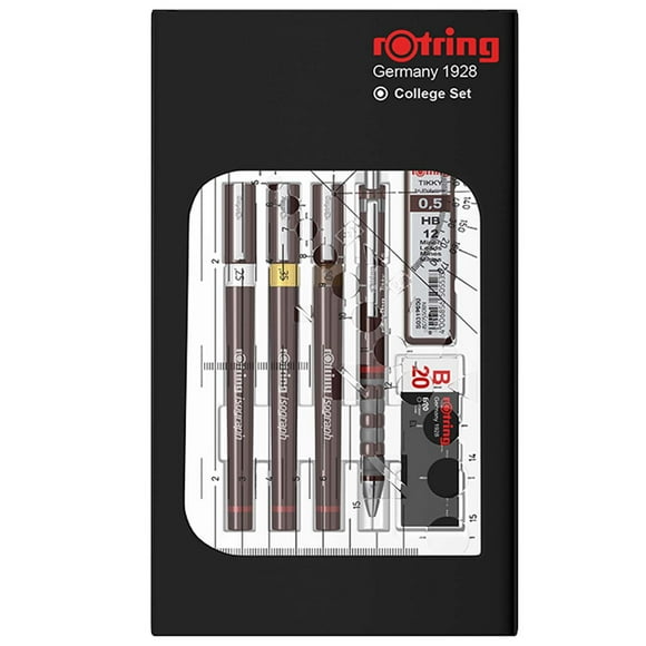 Set de Tiralíneas Isograph Rotring College (0.25-0.35-0.5mm)