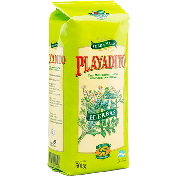 Playadito Yerba Mate con Hierbas, Cedrón, Manzanilla y Salvia 500 gr