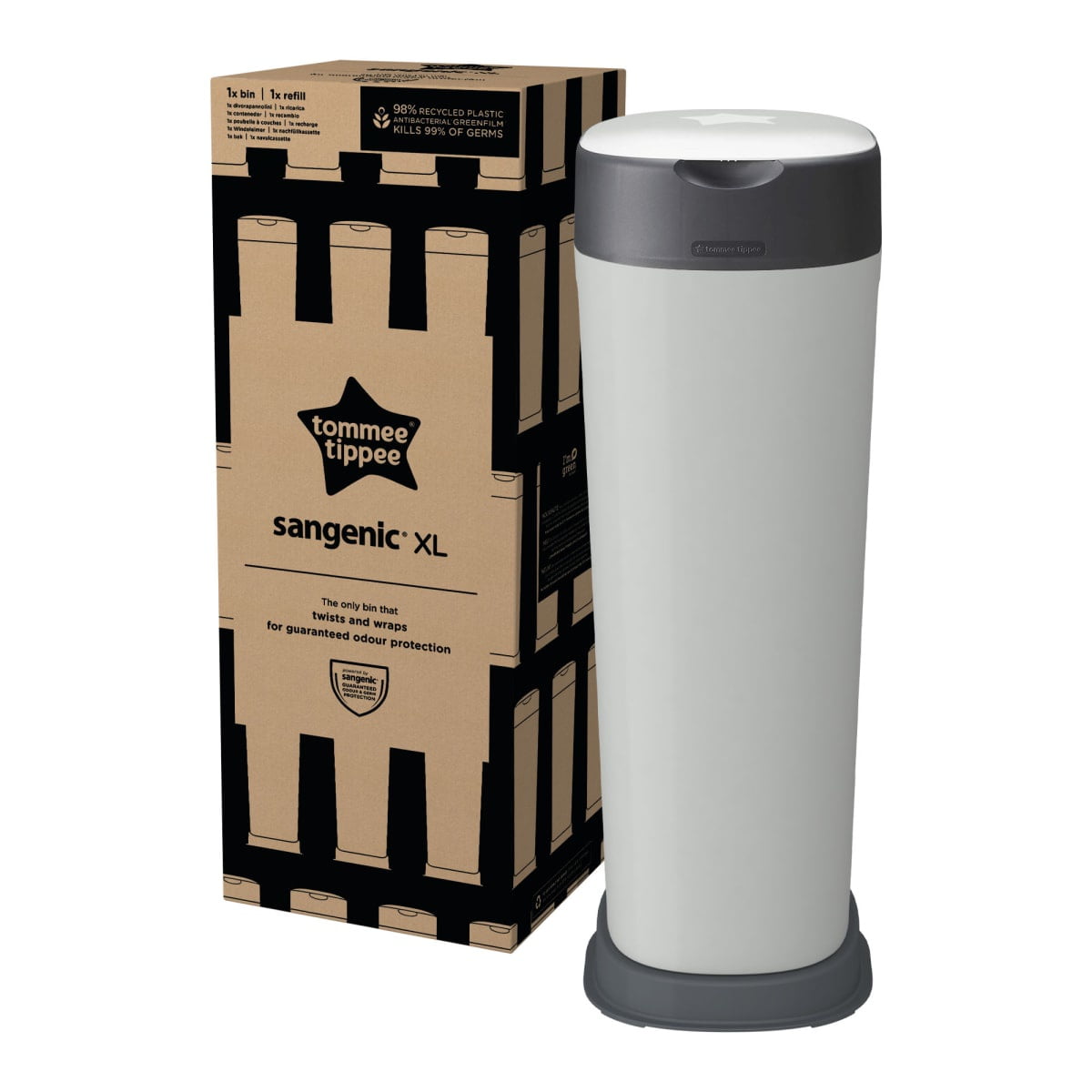 Tommee Tippee - Contenedor Basurero Sangenic Twist And Click Blanco Tamaño Xl