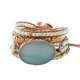 thumbnail image 1 of Pulsera Plumiss de Cuentas de Amazonita Envolvente para Mujer, 1 of 6