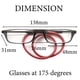 thumbnail image 4 of Gafas de lectura con soporte magnético para colgar en el cuello, gafas de lectura con imán unisex portátiles, montura telescópica con patas largas y marco para la cabeza., 4 of 5