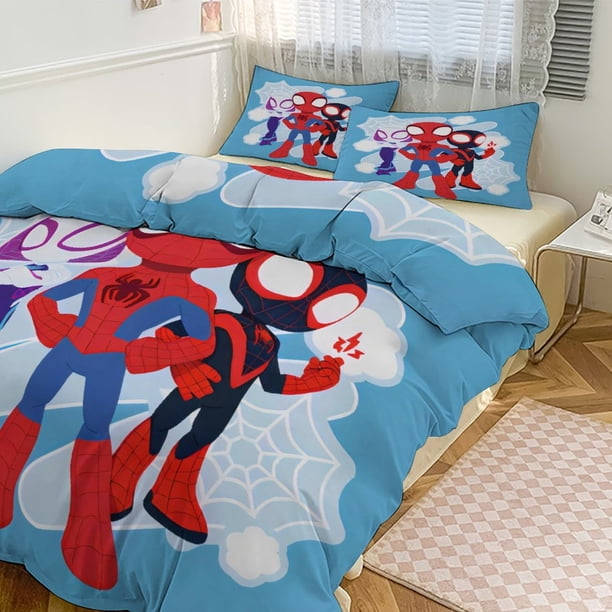 Spidey & His Amazing Friends Ghost Spider Gwen 3 Piece Bed Set - Bedding Includes Comforter & Pillow Shams -Kids Bedding Bed Sheets