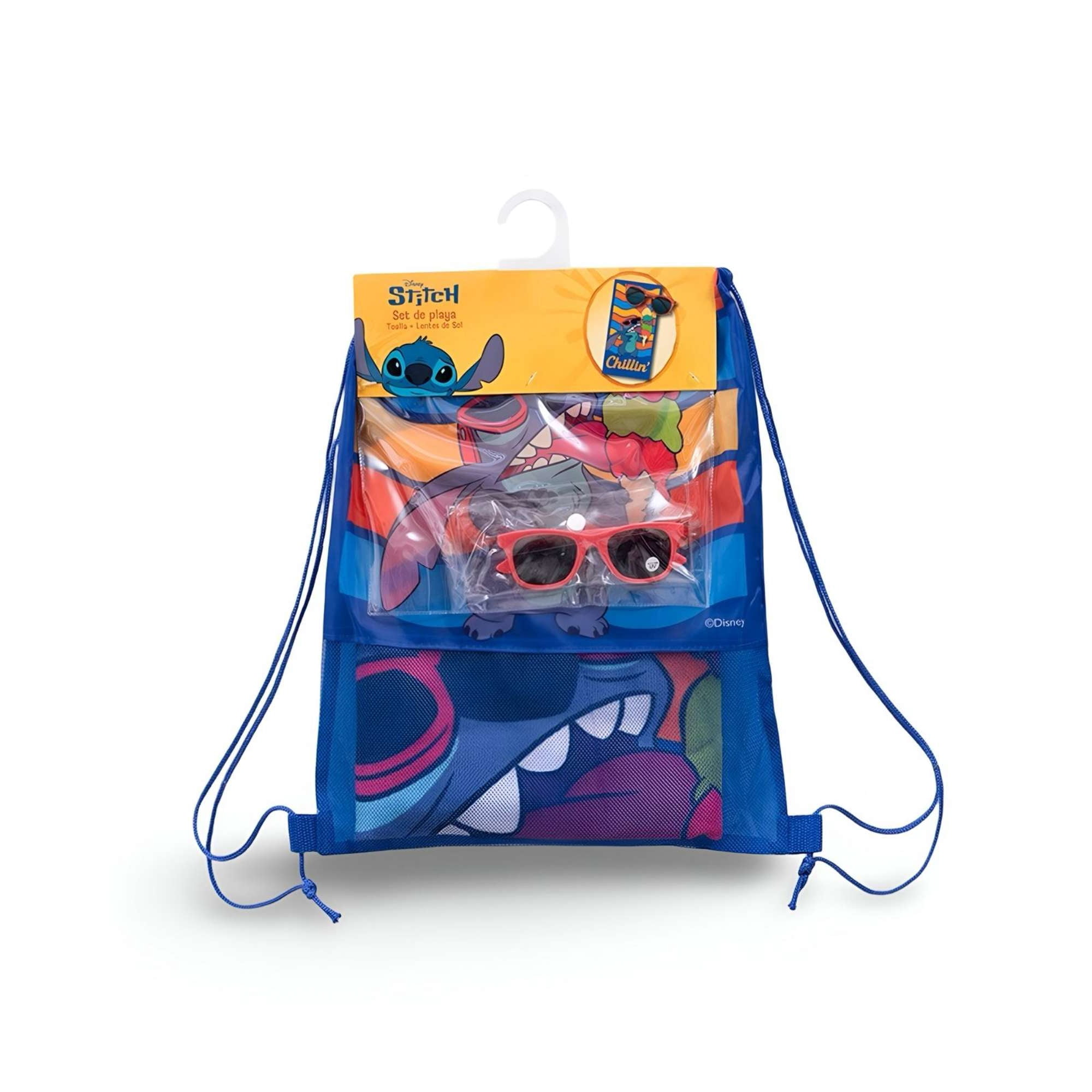 Mashini - Toalla Niño Niña Con Lentes De Sol Y Bolso Stich