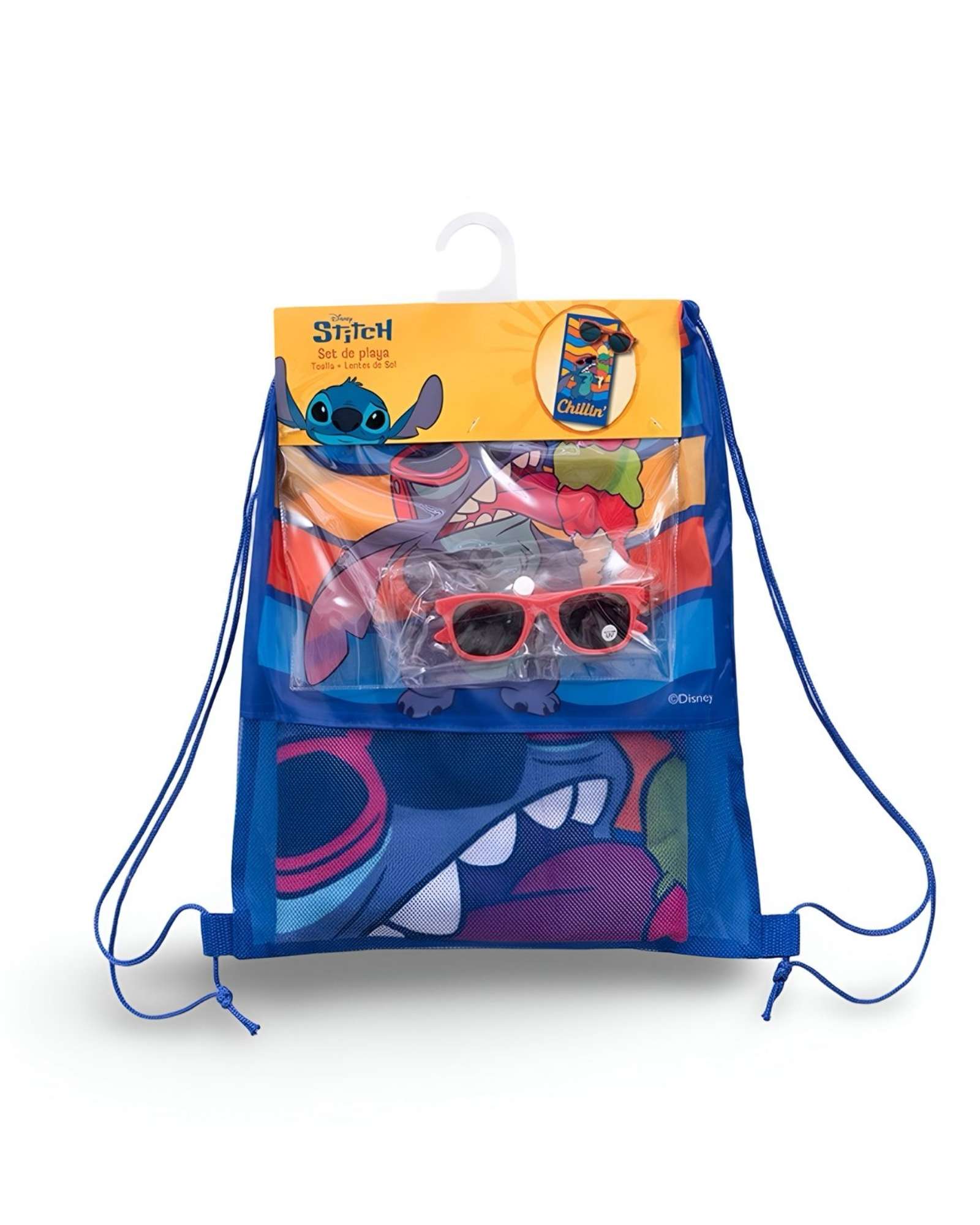 Mashini - Toalla Niño Niña Con Lentes De Sol Y Bolso Stich