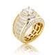 thumbnail image 1 of Anillos de Lujo de Moda con Estilo Punk de Rapero Bling para Hombre Chapados en Oro de 14K Brillantes de Compromiso Hip Hop con Circonia Cúbica Anillos para Hombre, 1 of 8