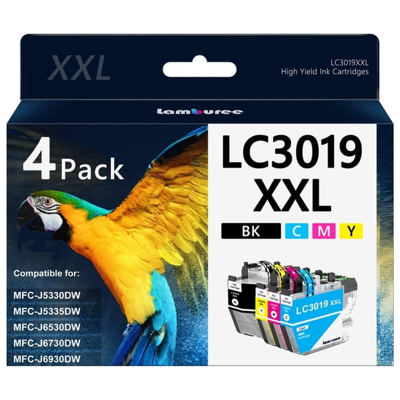 Cartuchos de Tinta Lamburee LC3019XXL Paquete de 4 Negro Cian Magenta