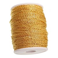 Bothyi - Cadena De Eslabones, Componentes Extensores De 16,4 Pies, Rollo De Cadena Para Hacer Pendientes, Pulsera, Color Dorado