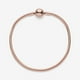 thumbnail image 3 of Pulsera Pandora Moments Cadena Serpiente Baño De Oro Rosa 7.9in, 3 of 6