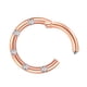 thumbnail image 5 of Cristal Acero inoxidable Anillo falso Septum Clicker Nariz No piercing Oro rosa, 5 of 5