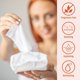 thumbnail image 5 of Toallita de Limpieza para la Piel Caring 336 Toallitas con Aloe sin Fragancia, 5 of 6