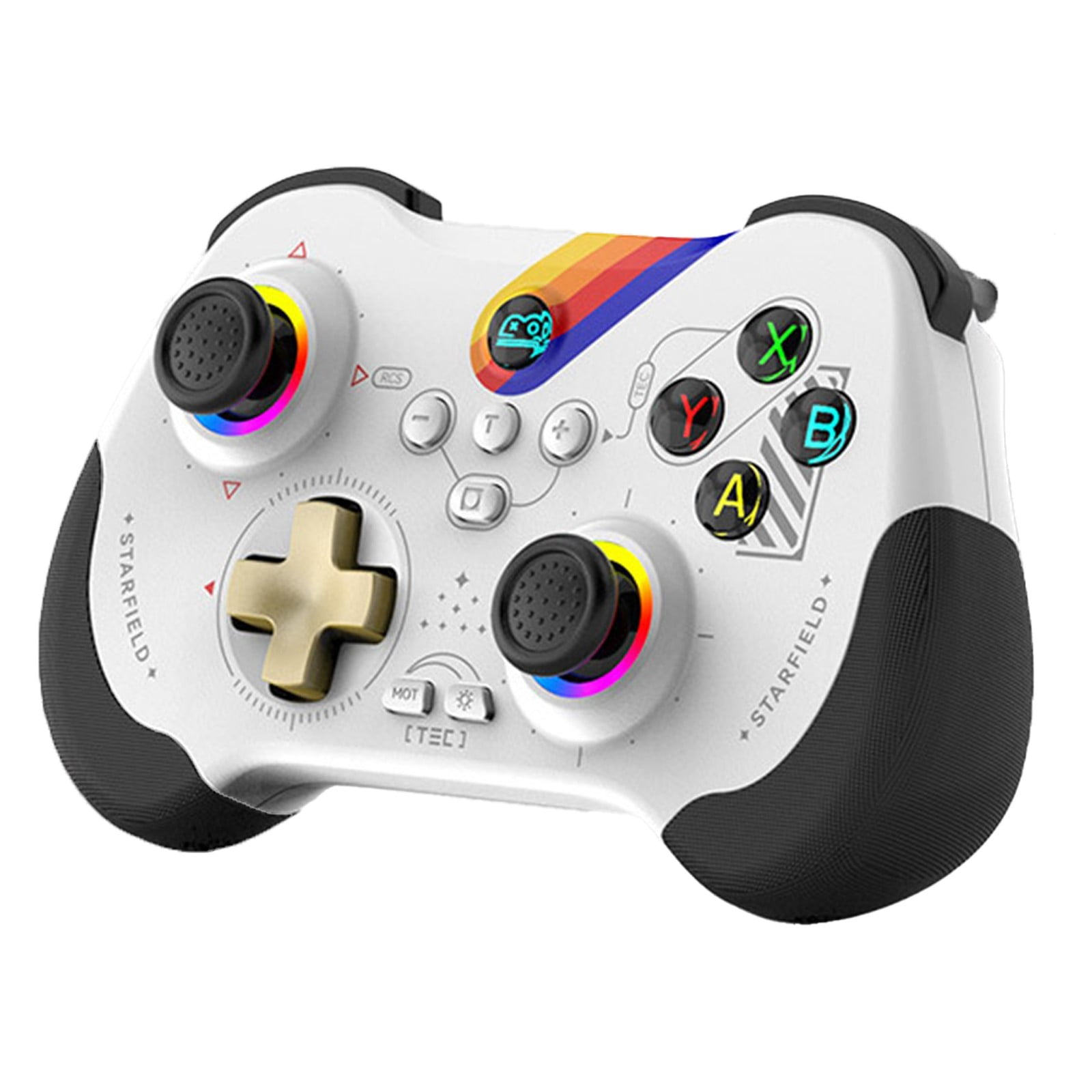 Genérico - Controlador De Juego Inalámbrico Para Switch/xbox/ps3/ps4/android/ios Mfi/pc/steam, Programable, Con Rgb, Joystick De Efecto Hall, Vibración De Doble Motor Y Función Turbo