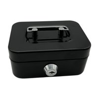 Bothyi - Caja De Efectivo Con Cerradura, Manija De Metal, Caja De Almacenamiento Con Cerradura De Metal, Caja De Seguridad Con Llave